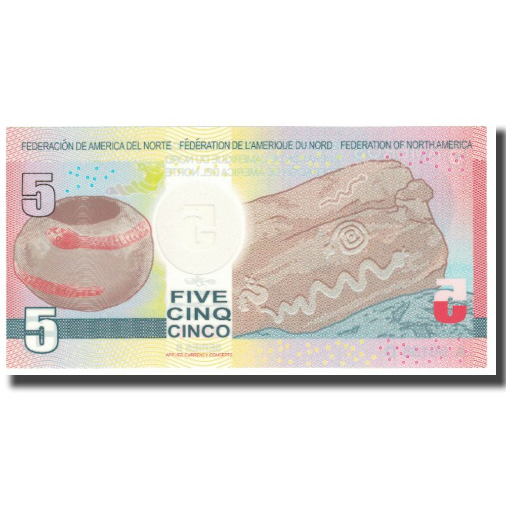 Geldschein, Vereinigte Staaten, Tourist Banknote, 2015, 5 AMEROS FEDERATION OF