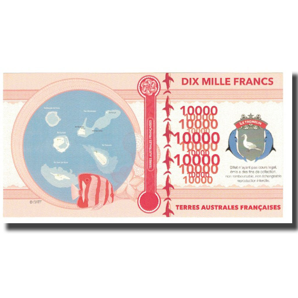 Frankreich, 10000 Francs, 2018, TERRES AUSTRALES FRANÇAISES ILE TROMELIN, UNZ