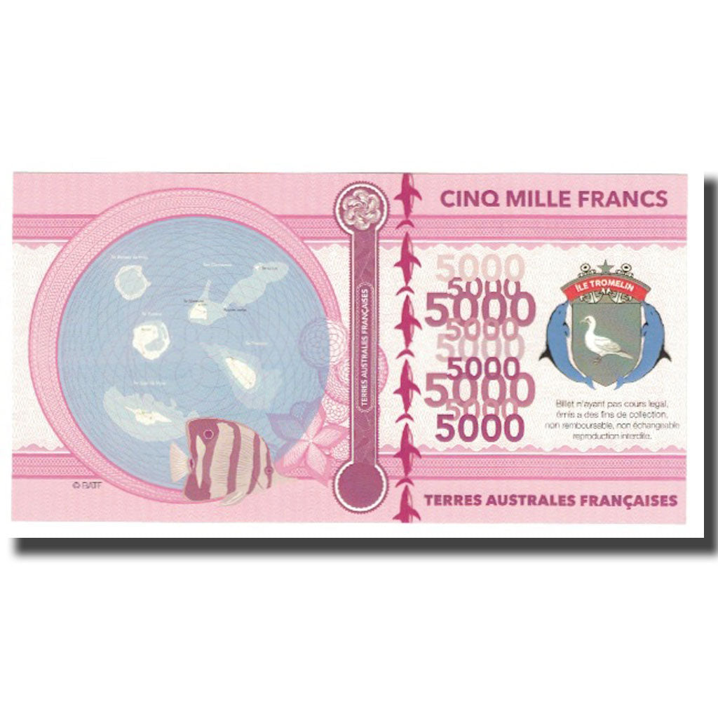 Frankreich, 5000 Francs, 2018, TERRES AUSTRALES FRANÇAISES ILE TROMELIN, UNZ