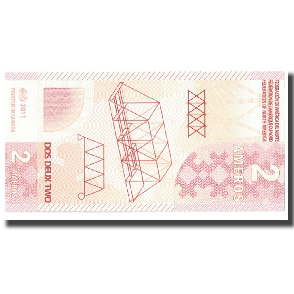 Billet, États-Unis, Billet Touristique, 2011, 2 AMEROS FEDERATION OF NORTH
