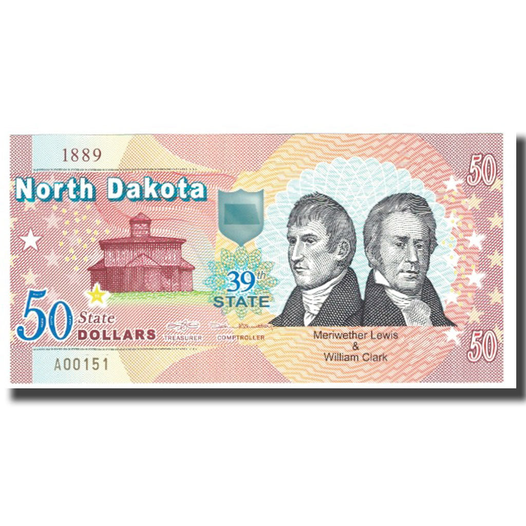Billet, États-Unis, 50 Dollars, NORTH DAKOTA, NEUF