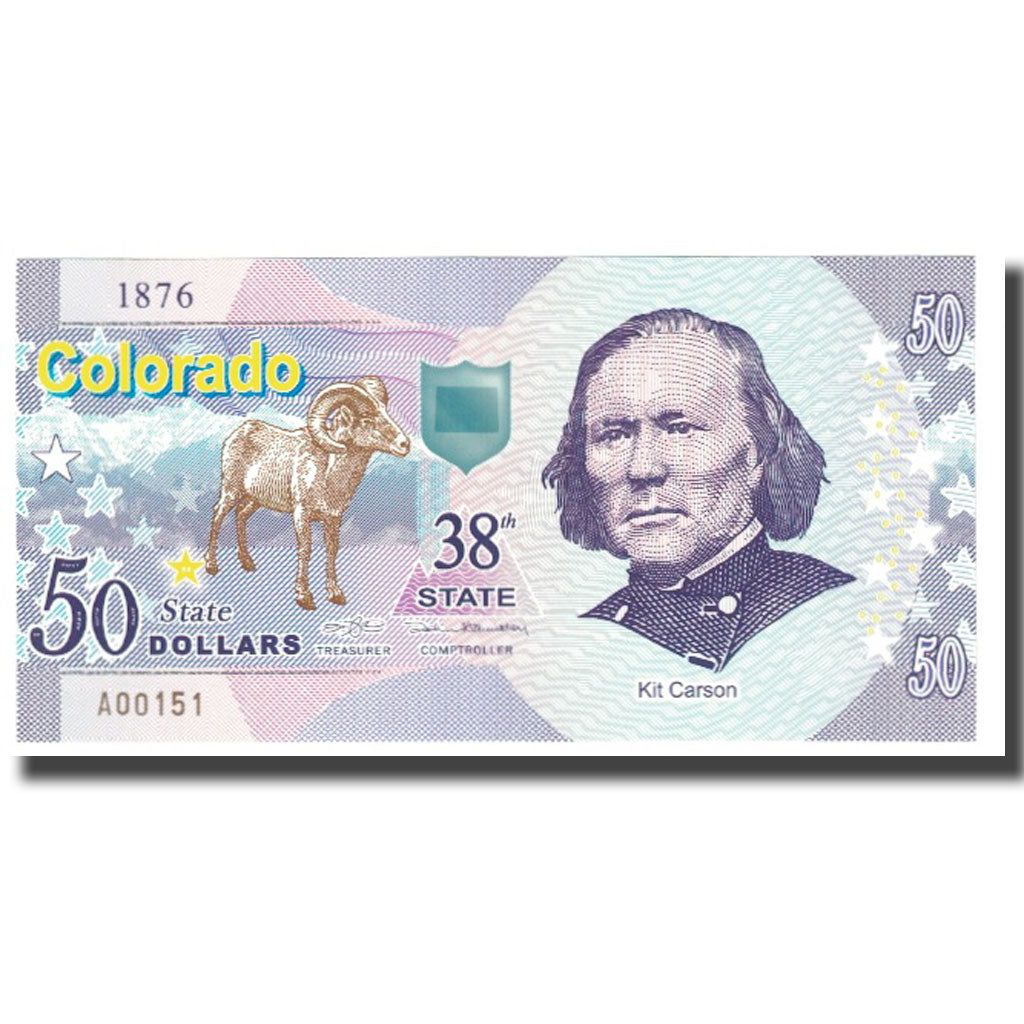 Billet, États-Unis, 50 Dollars, COLORADO, NEUF
