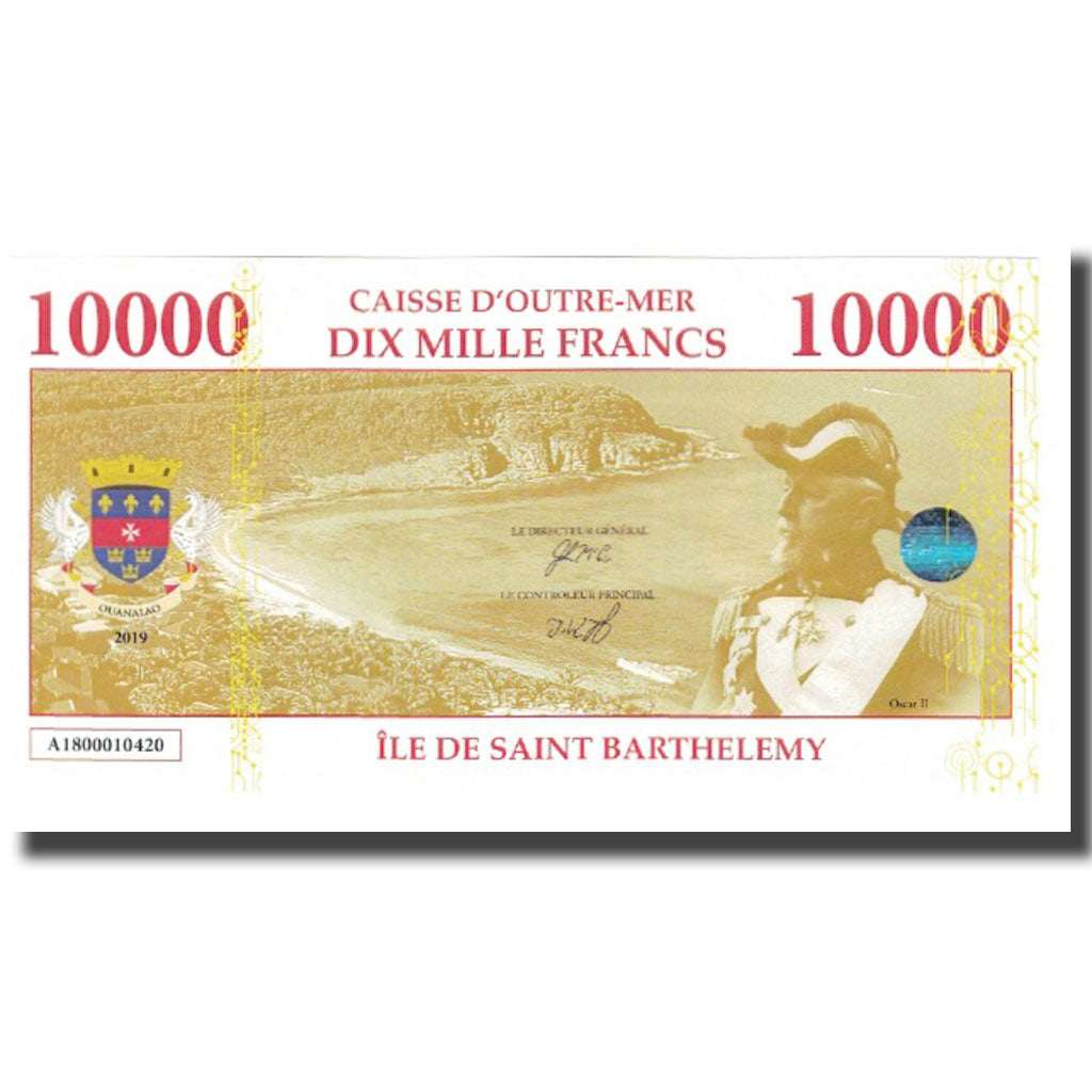 France, 10000 Francs, 2019, CAISSE D'OUTRE MER ILE DE SAINT BARTHELEMY