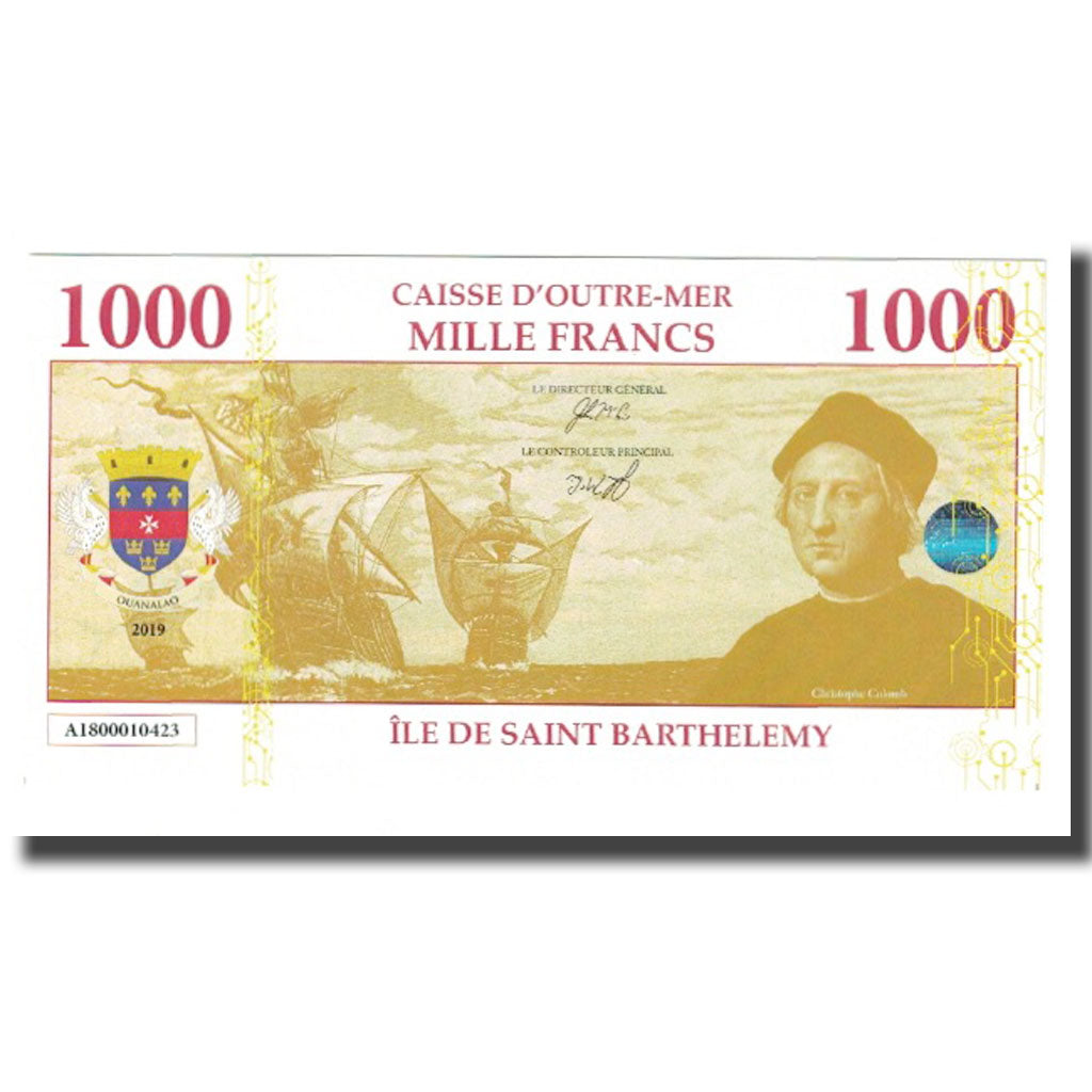 France, 1000 Francs, 2019, CAISSE D'OUTRE MER ILE DE SAINT BARTHELEMY