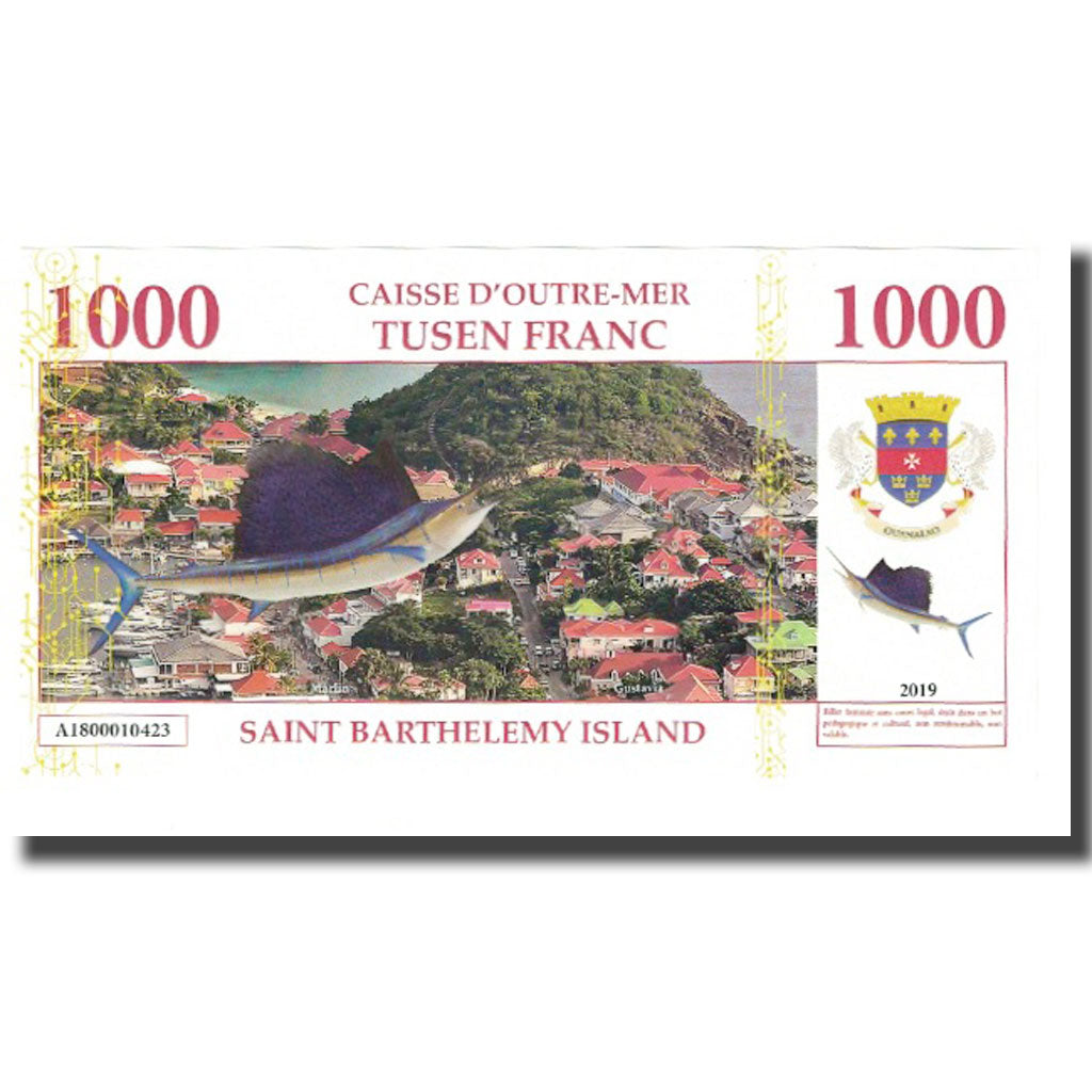 France, 1000 Francs, 2019, CAISSE D'OUTRE MER ILE DE SAINT BARTHELEMY