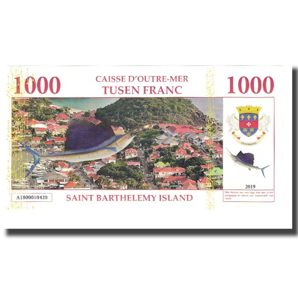 France, 1000 Francs, 2019, CAISSE D'OUTRE MER ILE DE SAINT BARTHELEMY