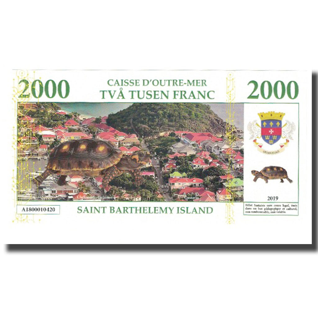 France, 2000 Francs, 2019, CAISSE D'OUTRE MER ILE DE SAINT BARTHELEMY