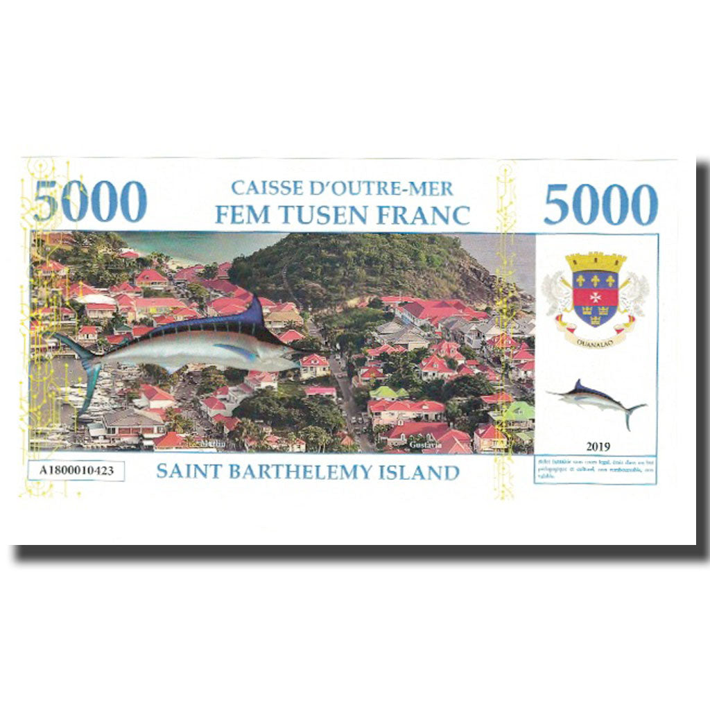 France, 5000 Francs, 2019, CAISSE D'OUTRE MER ILE DE SAINT BARTHELEMY