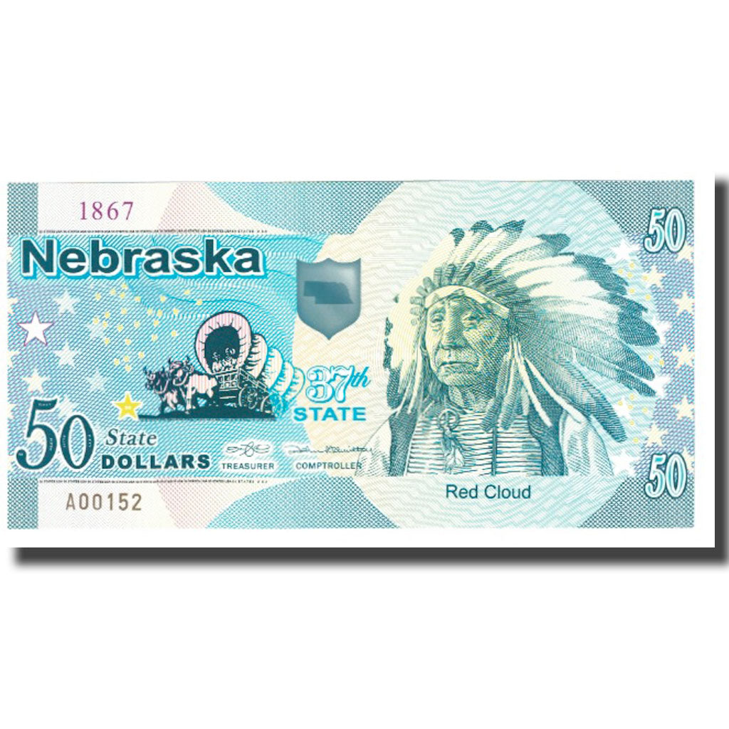 Billet, États-Unis, 50 Dollars, NEBRASKA, NEUF
