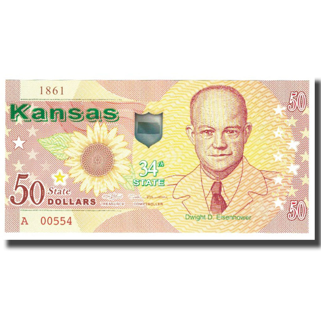 Billet, États-Unis, 50 Dollars, KANSAS, NEUF