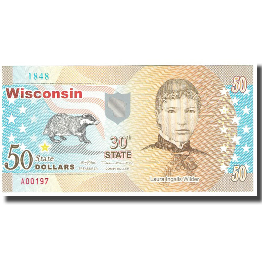 Billet, États-Unis, 50 Dollars, WISCONSIN, NEUF