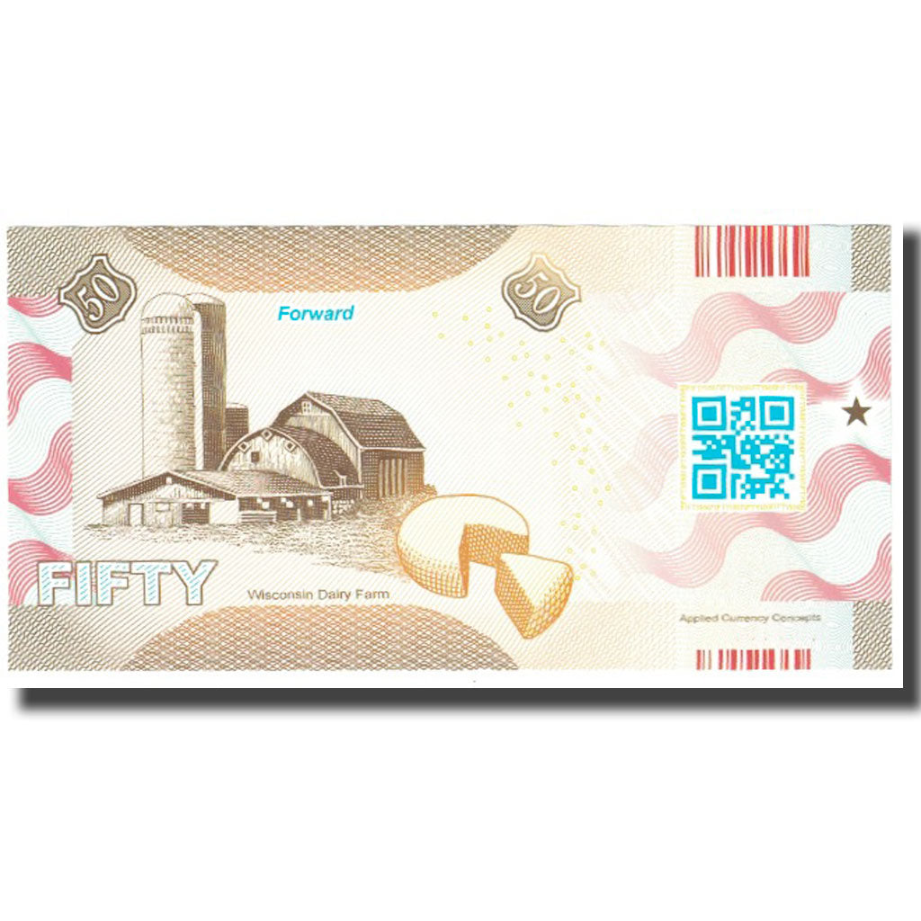 Billet, États-Unis, 50 Dollars, WISCONSIN, NEUF
