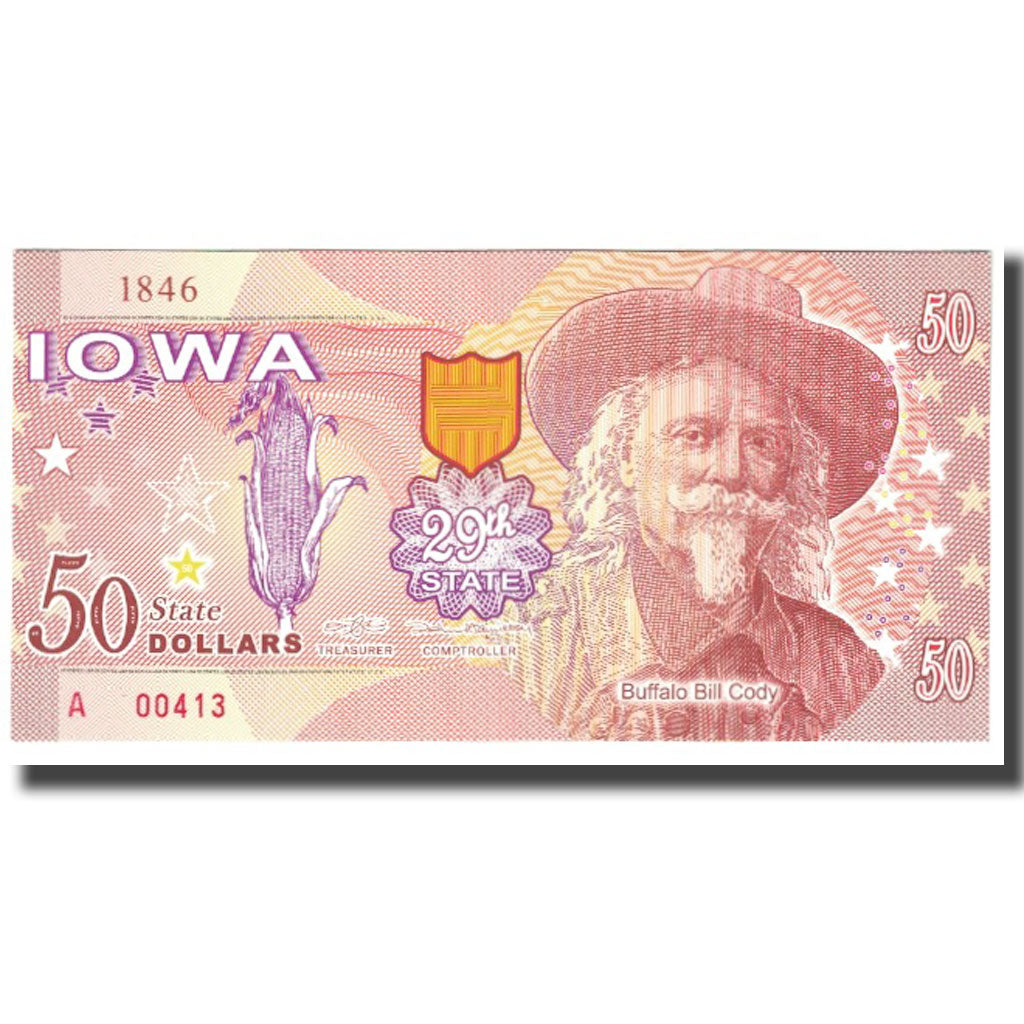 Billet, États-Unis, 50 Dollars, IOWA, NEUF