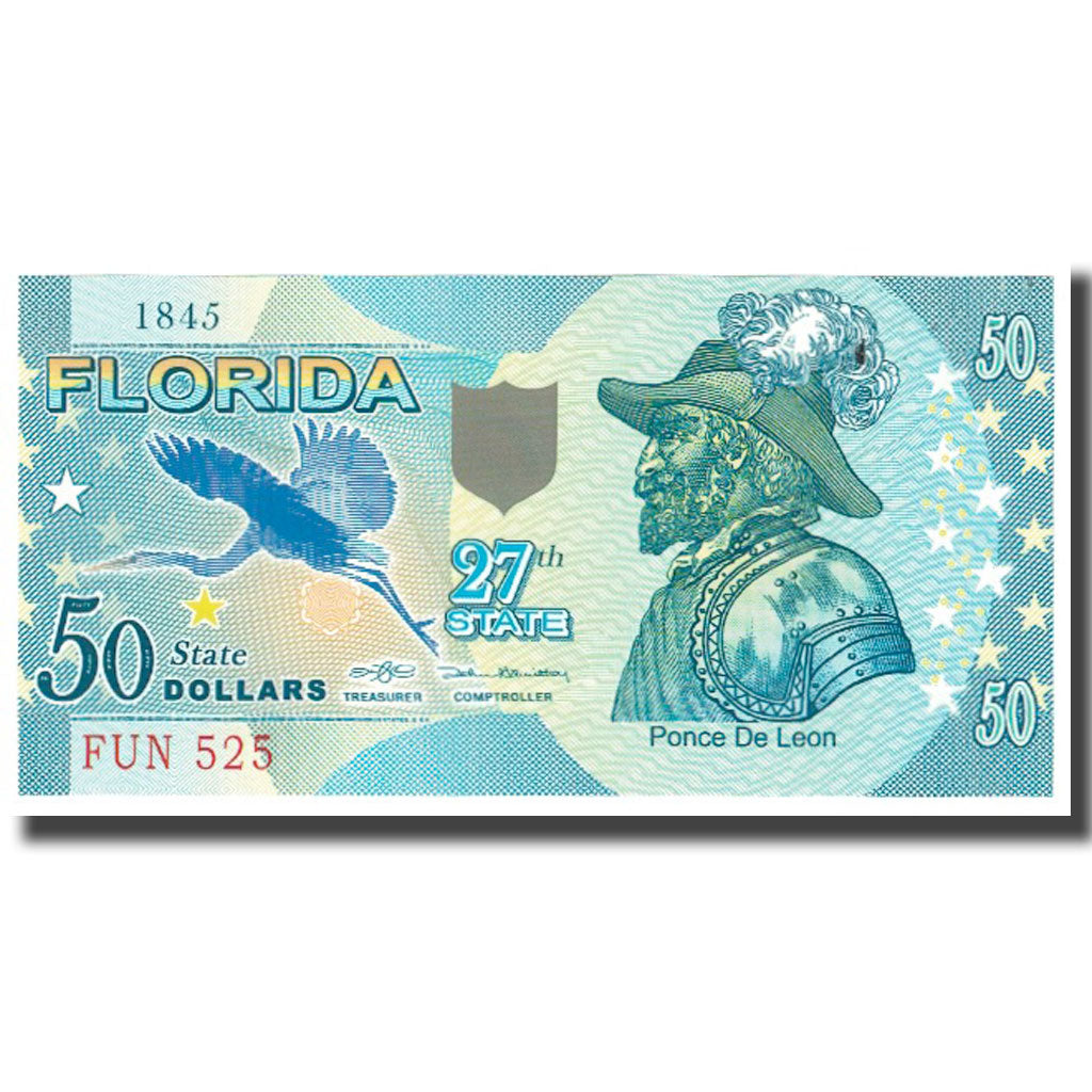 Banknote, United States, 50 Dollars, FLORIDA, UNC(65-70)