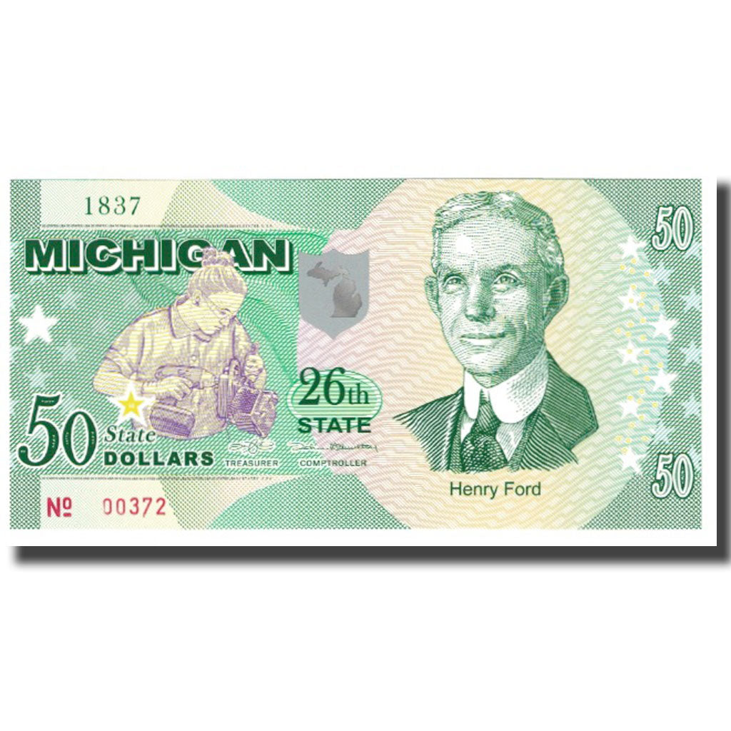 Banknote, United States, 50 Dollars, MICHIGAN, UNC(65-70)