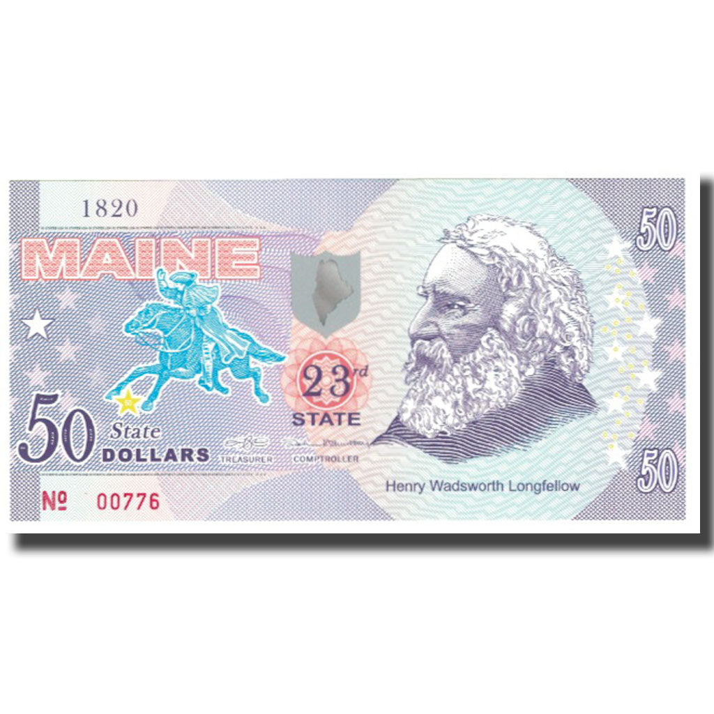 Billet, États-Unis, 50 Dollars, MAINE, NEUF