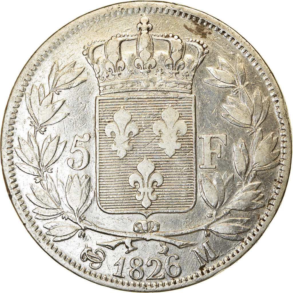 Monnaie, France, Charles X, 5 Francs, 1826, Toulouse, TB+, Argent, Gadoury:643