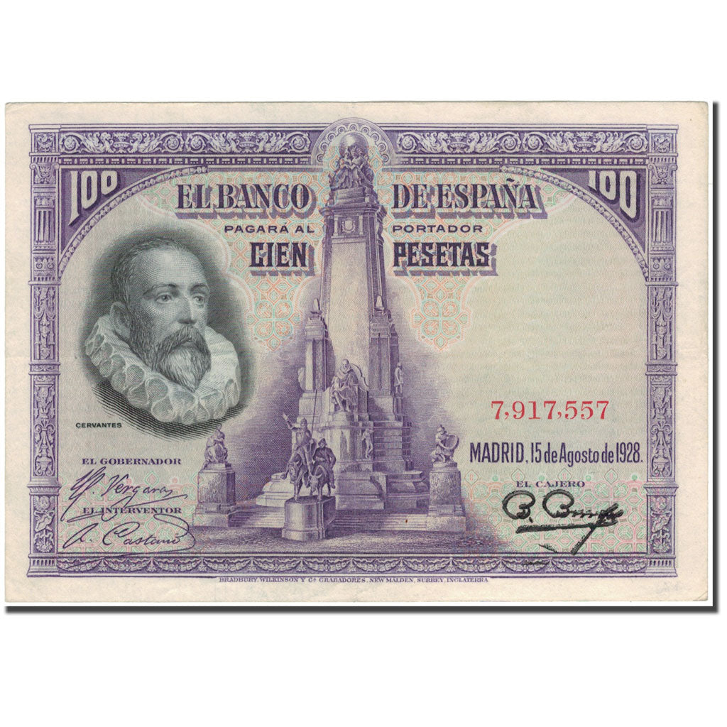 Geldschein, Spanien, 100 Pesetas, 1928, 1928-08-15, KM:76a, SS