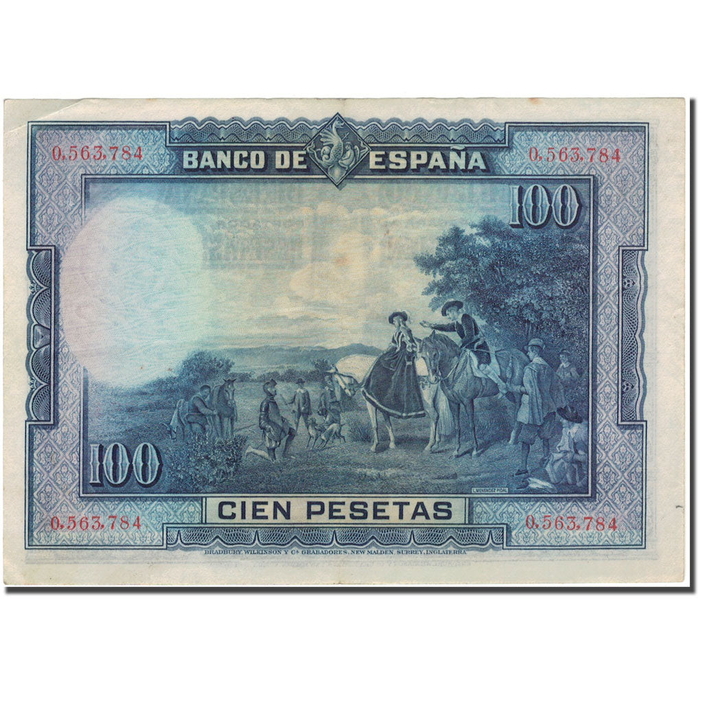 Banknote, Spain, 100 Pesetas, 1928, 1928-08-15, KM:76a, AU(50-53)