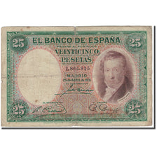Banknote, Spain, 25 Pesetas, 1931, 1931-04-25, KM:81, VG(8-10)
