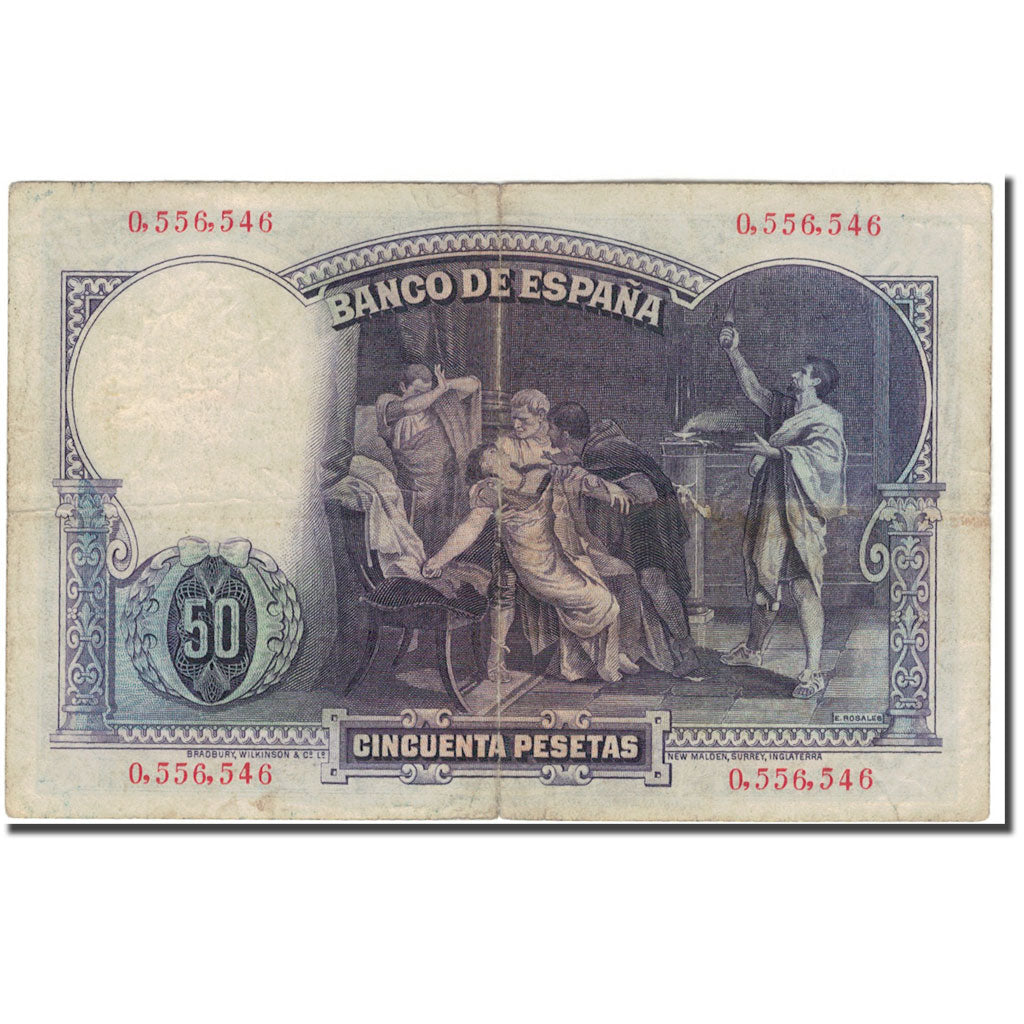 Banknote, Spain, 50 Pesetas, 1931, 1931-04-25, KM:82, VF(20-25)