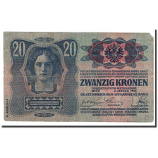 Banknote, Austria, 20 Kronen, 1913, 1913-01-02, KM:53a, VF(20-25)