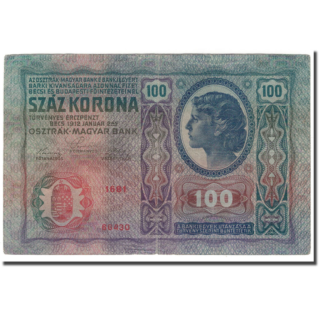 Banknote, Austria, 100 Kronen, 1912, 1912-01-02, KM:12, EF(40-45)