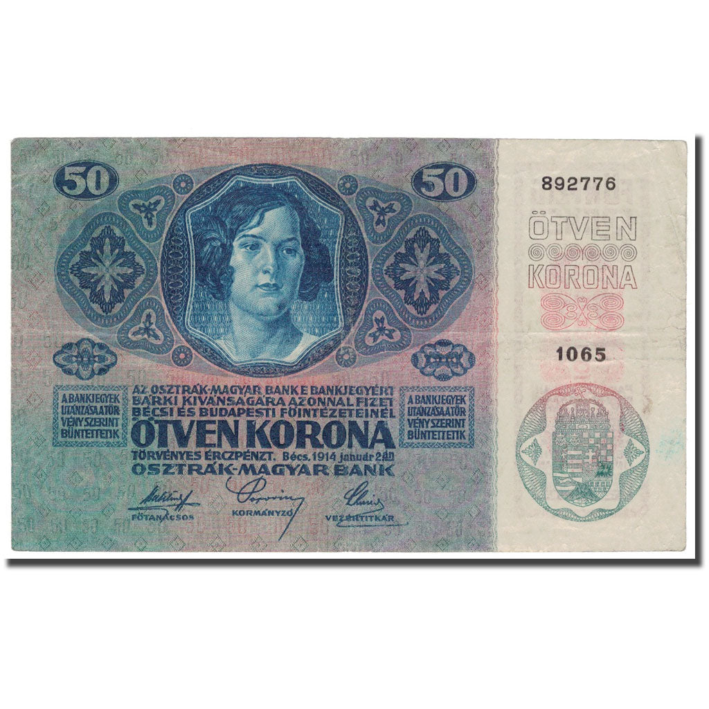 Banknote, Austria, 50 Kronen, 1914, 1914-01-02, KM:54a, VF(30-35)