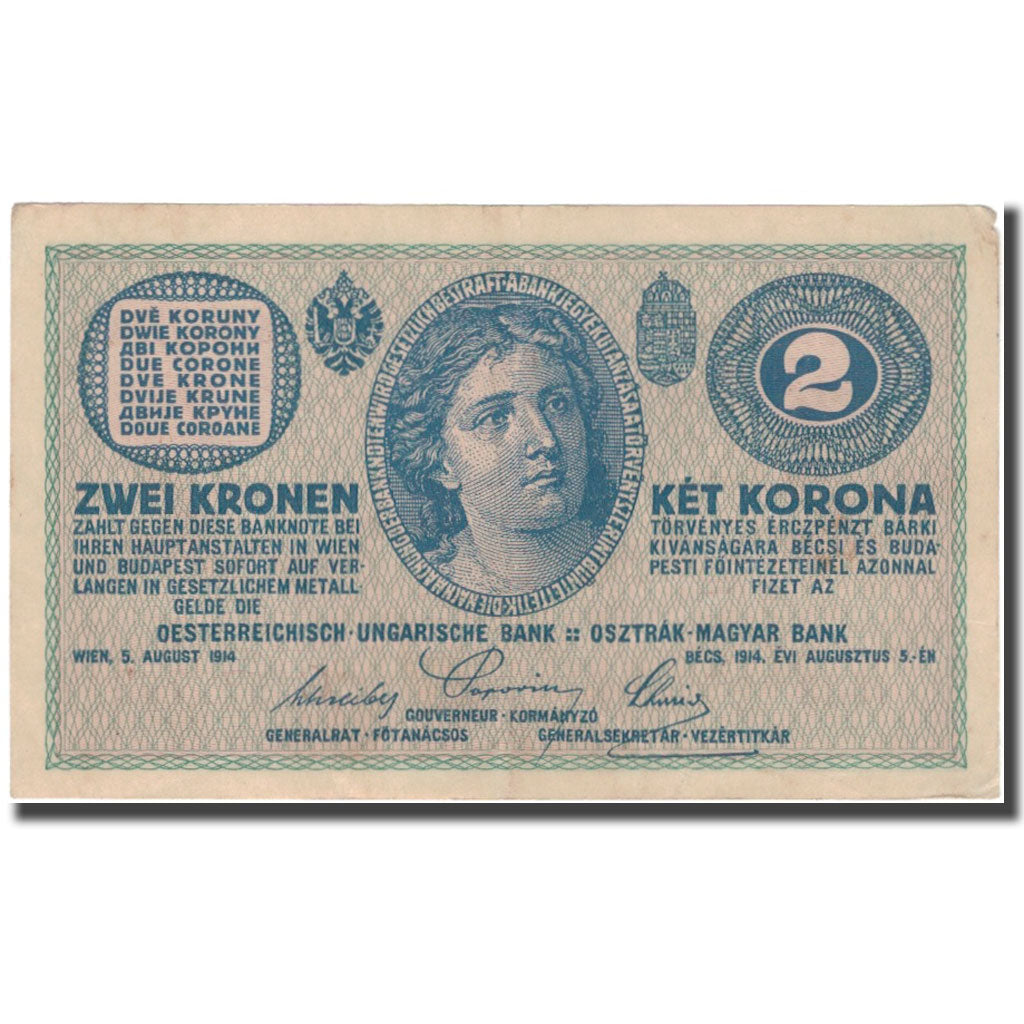 Banknote, Austria, 2 Kronen, 1914, 1914-08-05, KM:17b, EF(40-45)