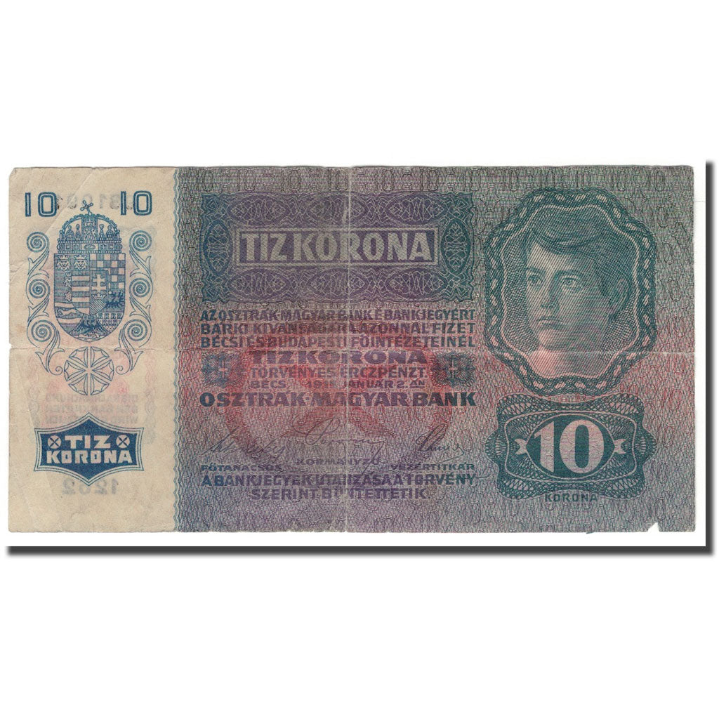 Banknote, Austria, 10 Kronen, 1915, 1915-01-02, KM:51a, F(12-15)
