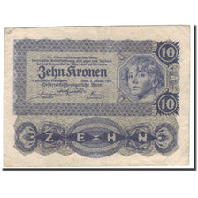 Banknote, Austria, 10 Kronen, 1922, 1922-01-02, KM:75, VF(20-25)