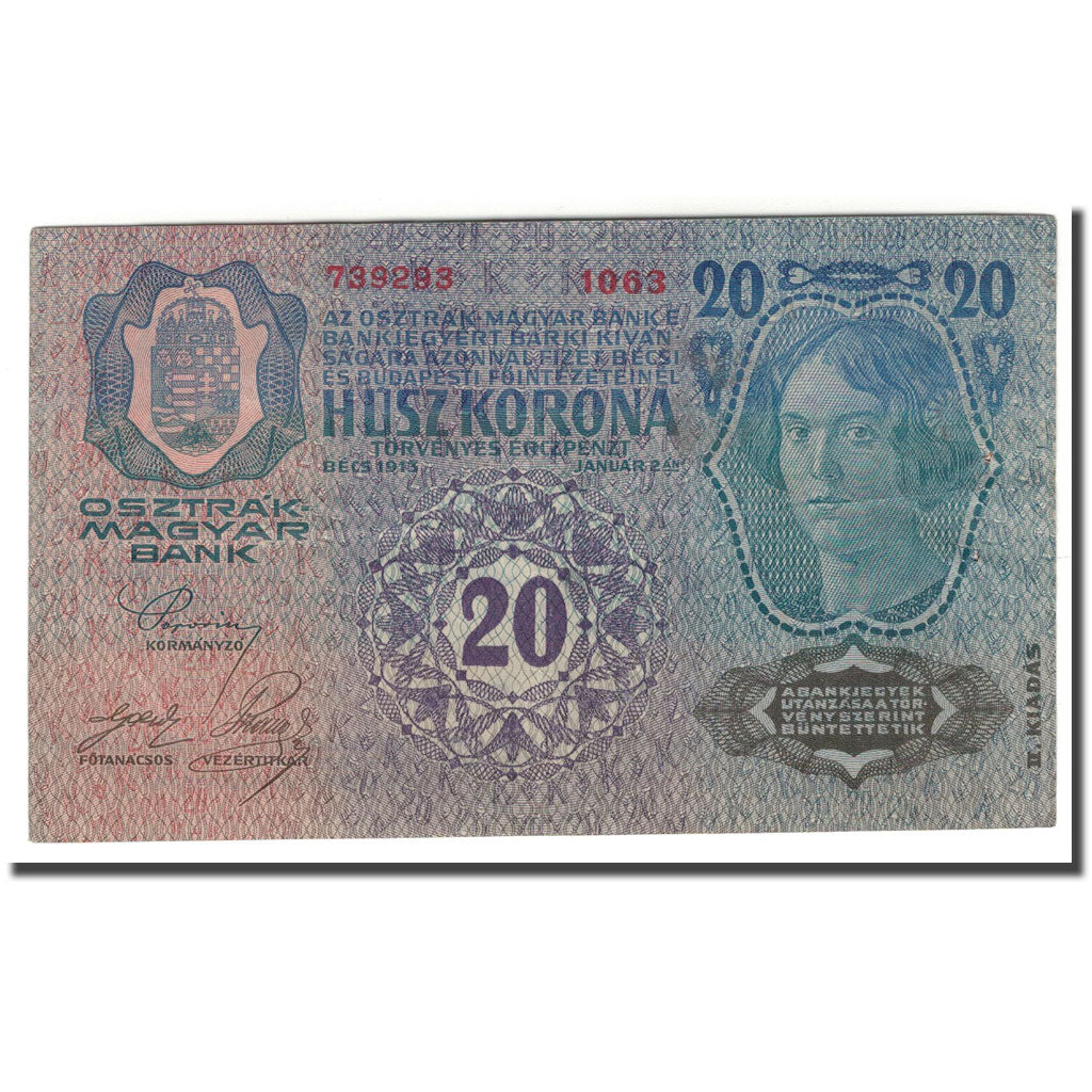 Banknote, Austria, 20 Kronen, 1913, 1913-01-02, KM:14, AU(50-53)