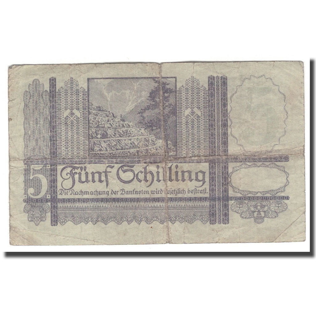 Banknote, Austria, 5 Schilling, 1945, 1945-09-04, KM:126, VF(20-25)