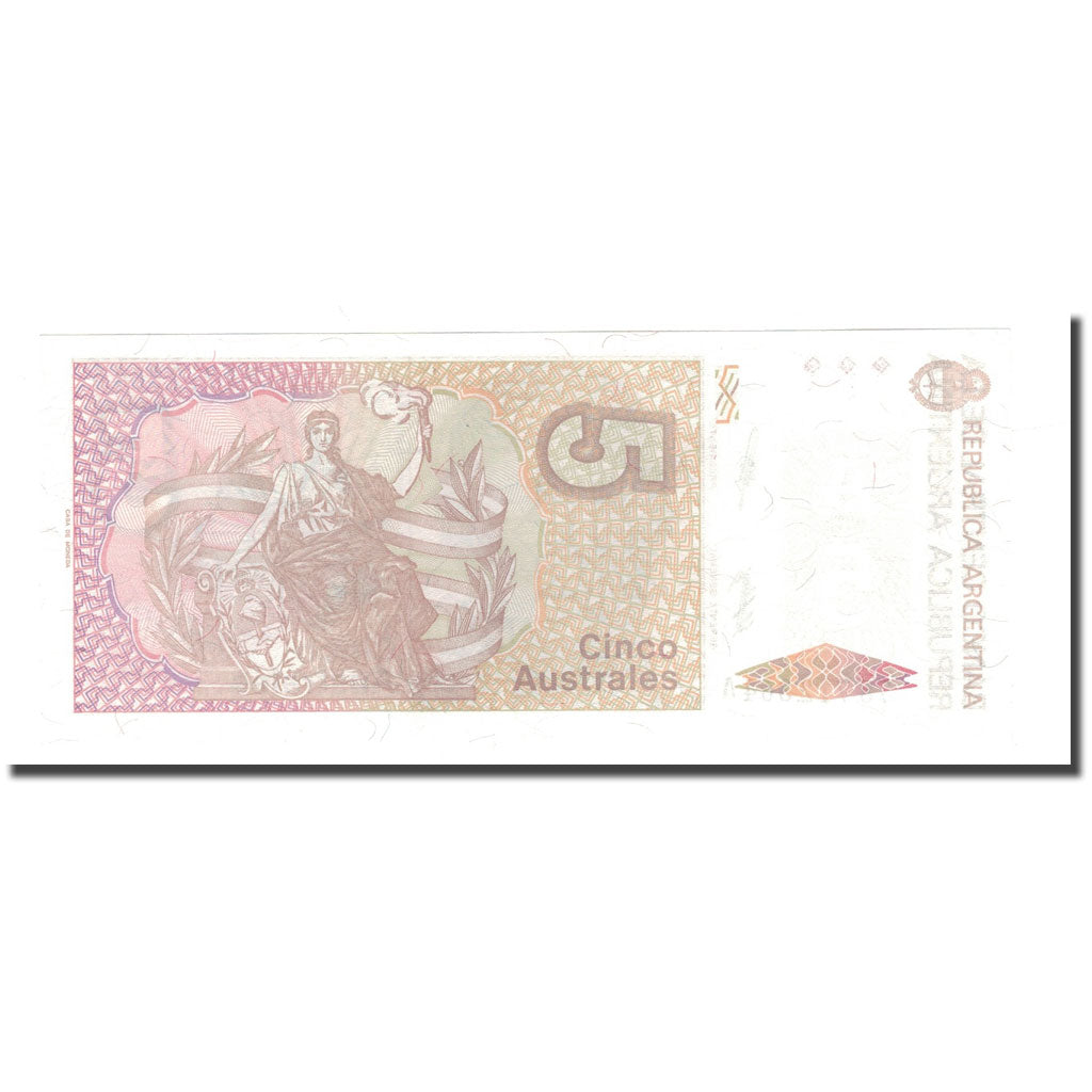 Nota, Argentina, 5 Australes, KM:324b, UNC(65-70)