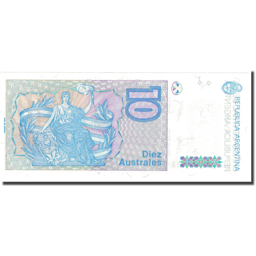 Nota, Argentina, 10 Australes, KM:325b, UNC(65-70)