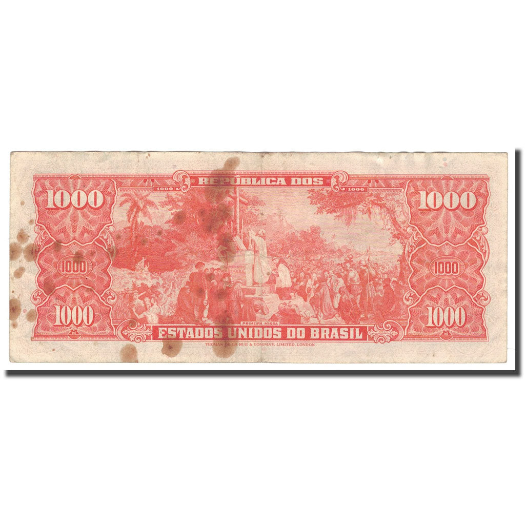 Banknote, Brazil, 1000 Cruzeiros, KM:181, VF(20-25)