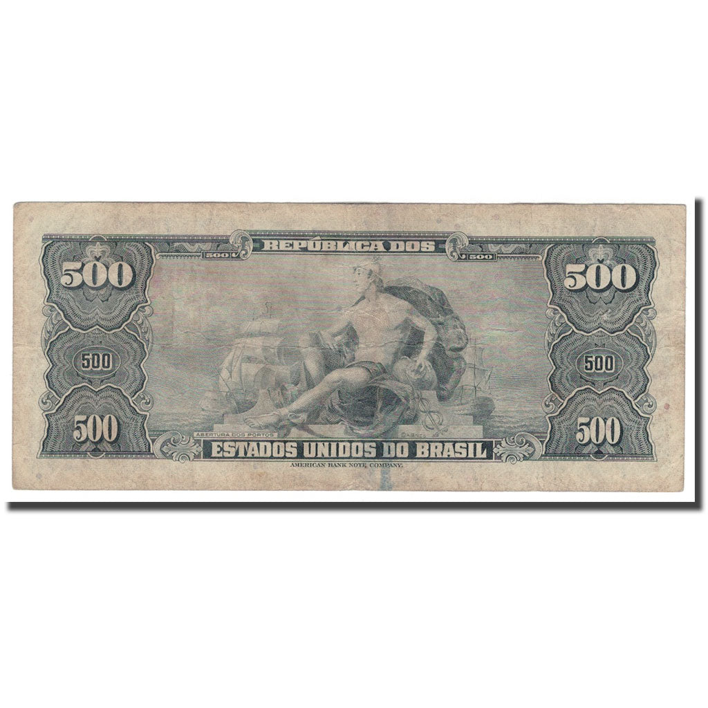 Banknote, Brazil, 500 Cruzeiros, KM:172b, VF(20-25)