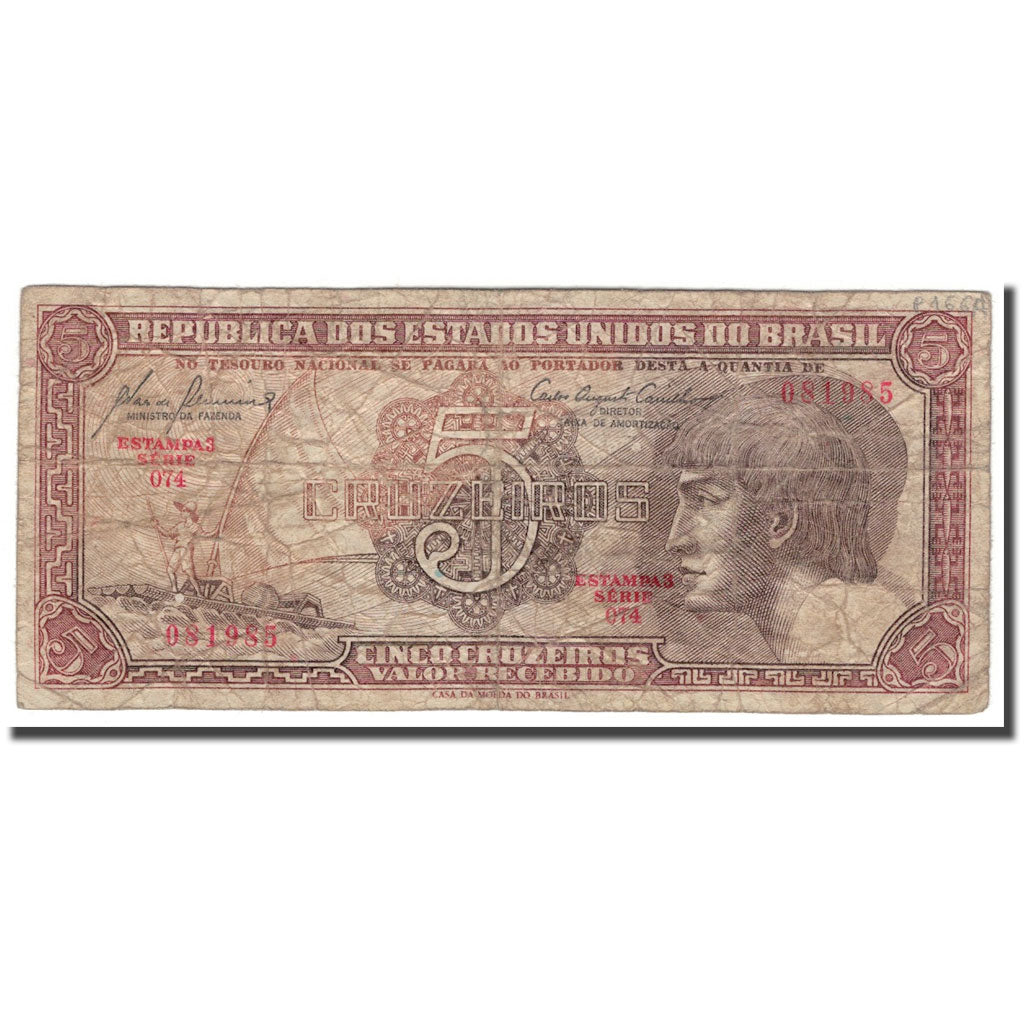 Banconote, Brasile, 5 Cruzeiros, KM:166a, B