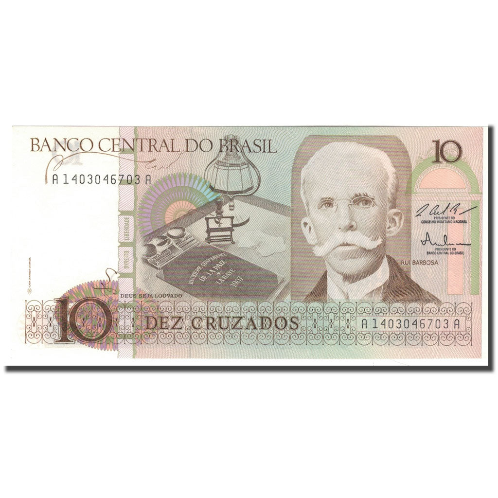 Banconote, Brasile, 10 Cruzados, KM:209b, FDS