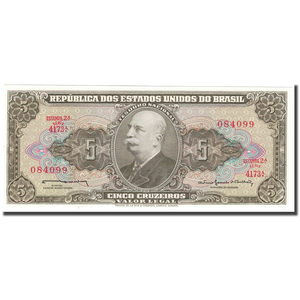 Banknote, Brazil, 5 Cruzeiros, KM:176c, UNC(65-70)