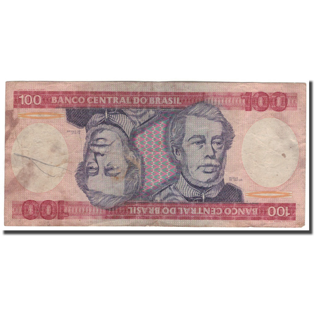 Banconote, Brasile, 100 Cruzeiros, KM:198b, MB+