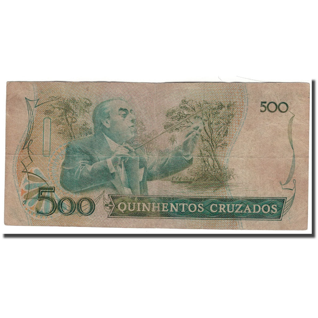 Biljet, Brazilië, 500 Cruzados, KM:212a, TB