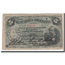 Banknote, Argentina, 5 Centavos, 1891, 1891-11-01, KM:209, VF(30-35)