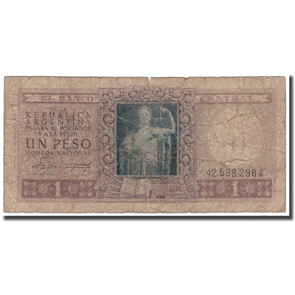 Nota, Argentina, 1 Peso, 1947, KM:260b, VG(8-10)