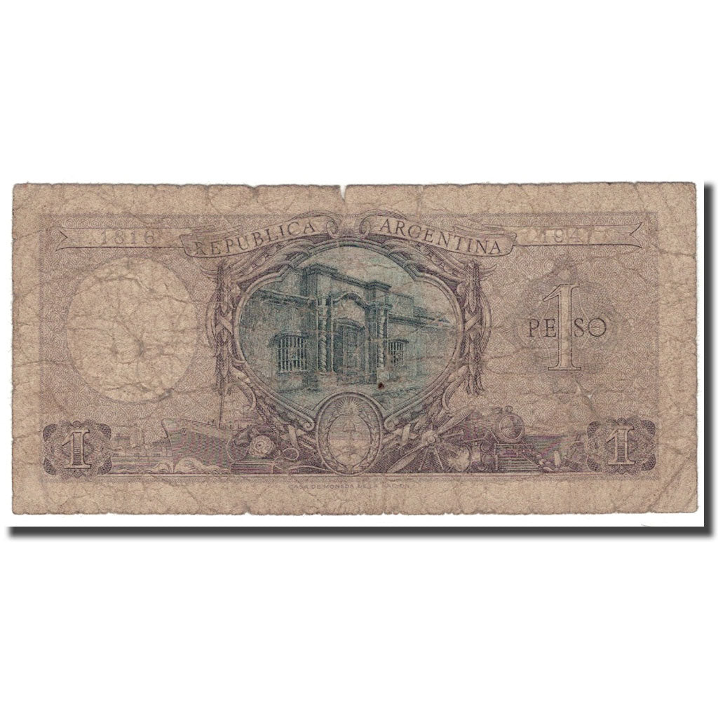 Nota, Argentina, 1 Peso, 1947, KM:260b, VG(8-10)