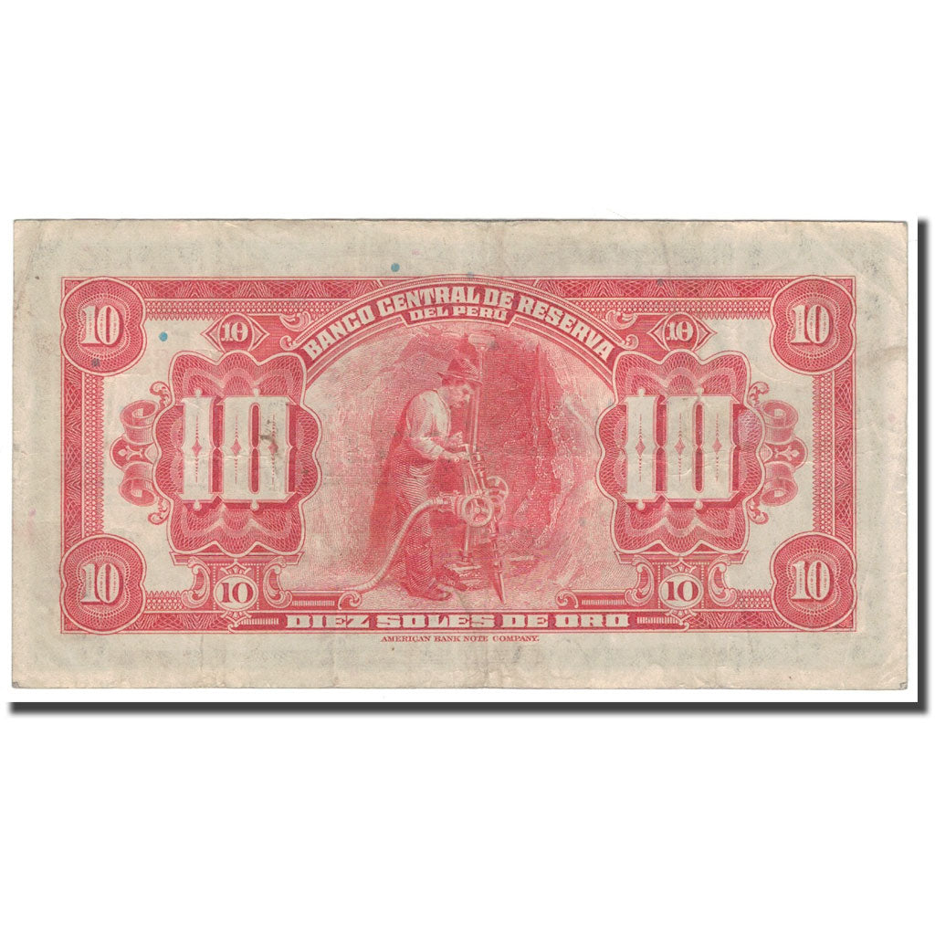 Banknote, Peru, 10 Soles, 1941, 1941-09-26, KM:67Aa, EF(40-45)