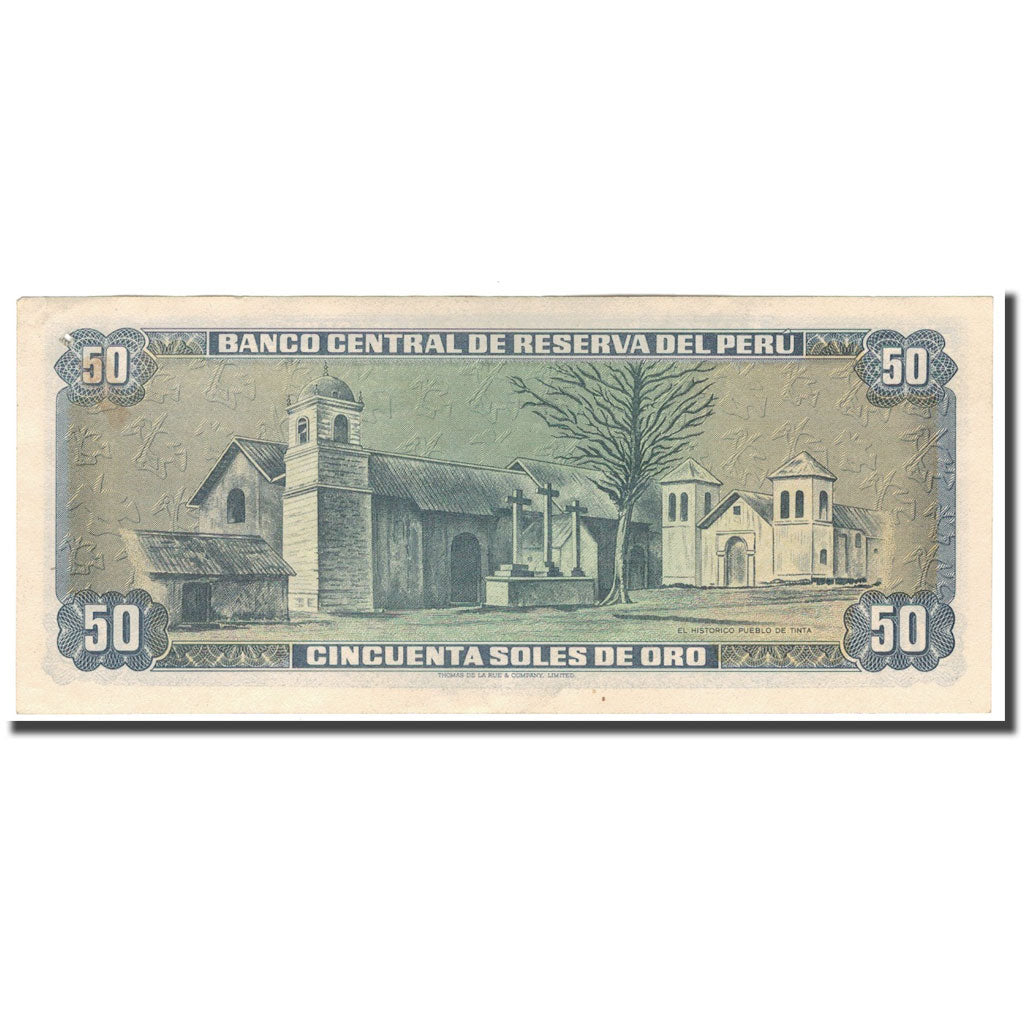 Banknote, Peru, 50 Soles De Oro, 1977, 1977-12-15, KM:113, AU(50-53)