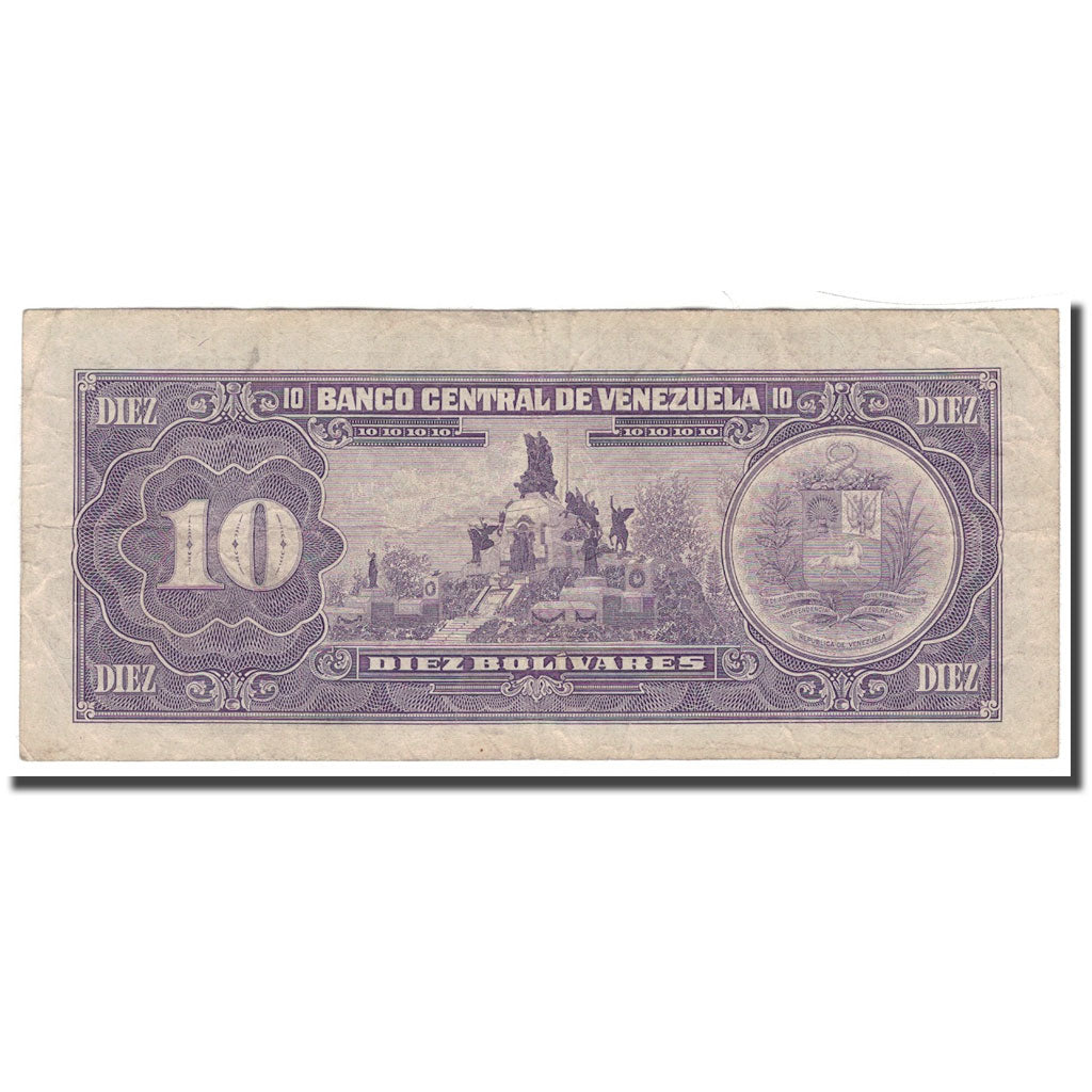Banknote, Venezuela, 10 Bolívares, 1990, 1990-05-31, KM:61b, VF(20-25)