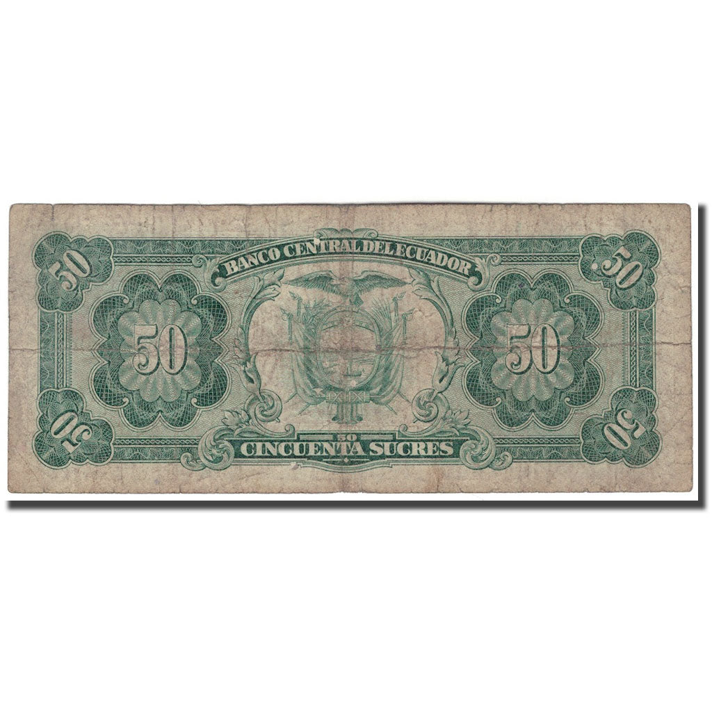 Banknote, Ecuador, 50 Sucres, 1988, 1988-11-22, KM:122a, F(12-15)