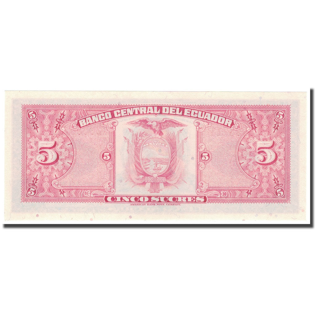Geldschein, Ecuador, 5 Sucres, 1982, 1982-08-20, KM:108b, UNZ